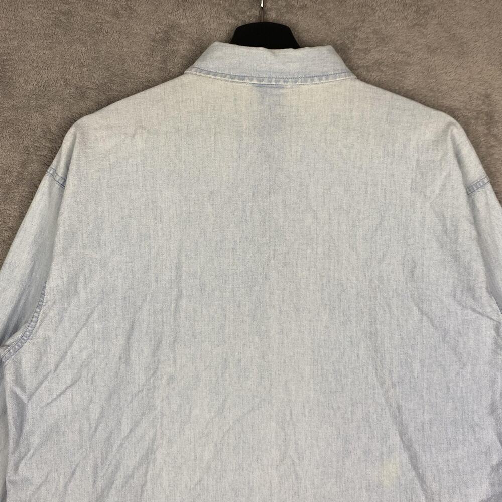Vintage Tweety Bird Shirt Mens Medium Blue Denim Warner Bros Studio Store 90s - Picture 9 of 16